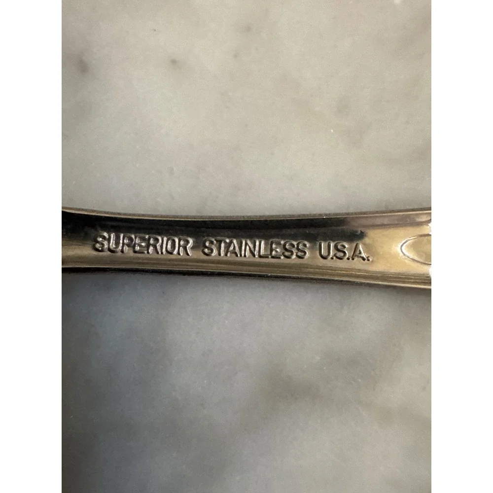 International Superior INS118 Stainless Flatware 5pc Lot Spoons Forks USA VTG